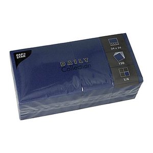PAPSTAR Servietten Daily Collection dunkelblau 2-lagig 24,0 x 24,0 cm, 150 St.