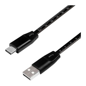 Logilink USB 2.0 Kabel zu USB-C Stecker, schwarz, 1,0m