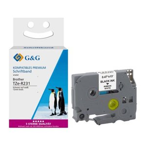 G&G Seiden Schriftband kompatibel mit Brother TZe-R231