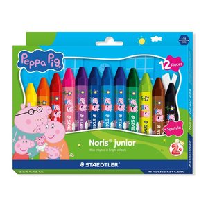 STAEDTLER Noris junior Peppa Pig Edition Wachsmalstifte farbsortiert, 12 St.
