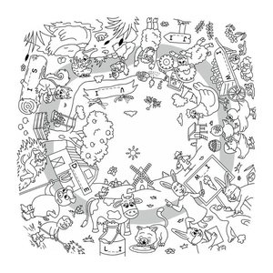 PAPERFLOW Kids Unterwegs Maltisch quadratisch Spanplatte weiß 60,0 x 60,0 x 46,0 cm, 1 St.