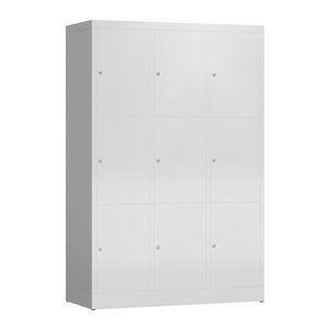 ClassiX Schließfachschrank lichtgrau X-523330, 9 Schließfächer 118,5 x 50,0 x 180,0 cm