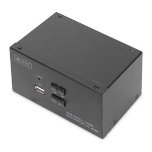 DIGITUS KVM Switch, 2-Port, Dual-Display. 4K, HDMI