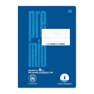 Staufen® Schulheft Premio Lineatur 4 liniert DIN A4 ohne Rand, 16 Blatt, 1 St.
