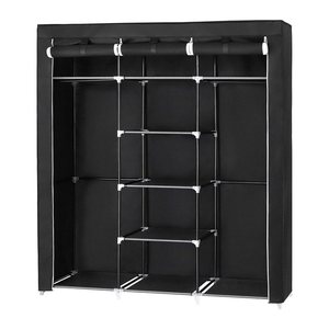 SONGMICS Stoffschrank, RYG12B schwarz 150,0 x 45,0 x 175,0 cm, 1 St.