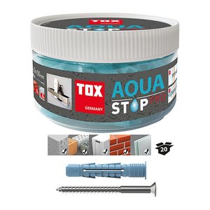 TOX AQUA STOP PRO 014271021 Dübel mit Schrauben Ø 8 mm x 50 mm, 20 St.