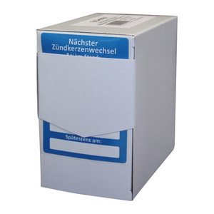 EICHNER Aufkleber ACHTUNG! Vorführ-/Mietwagen, blau/weiß 6,0 x 4,0 cm, 250 St.