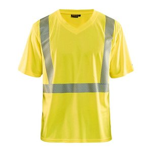 BLAKLÄDER® unisex Warnschutz Shirt 3386 gelb Größe 6XL, 1 St.