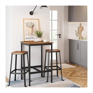 VASAGLE Stehtisch quadratisch Spanplatte braun 60,0 x 60,0 x 92,0 cm, 1 St.
