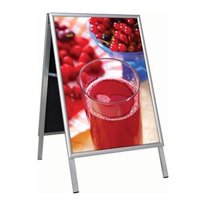 update displays Kundenstopper silber DIN A2 2 Fächer 50,0 x 6,0 x 100,0 cm, 1 St.