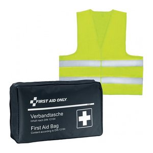 FIRST AID ONLY® Erste-Hilfe-Tasche mit Warnweste DIN 13167 schwarz