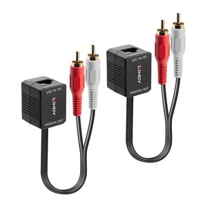 LINDY Stereo Audio Extender Cat.5/6 500m 2x RCA