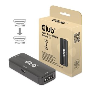 Club3D Repeater HDMI > HDMI 4K60Hz aktiv Bu/Bu retail