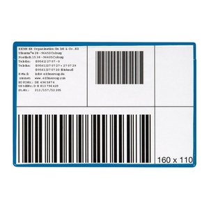 EICHNER Etikettentaschen blau 16,0 x 11,0 cm, 10 St.