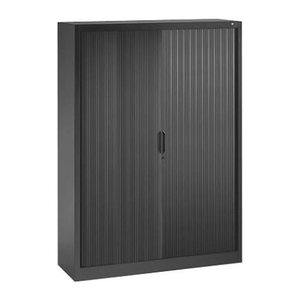 CP Omnispace Rollladenschrank schwarzgrau 3 Fachböden 120,0 x 42,0 x 166,0 cm