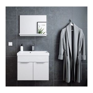 POSSEIK Badmöbel-Set 2-teilig LAGO weiß glanz 59,9 x 35,0 x 51,0 cm