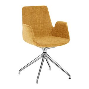 Mayer Besuchersessel myHELIOS senf Aluminium poliert Stoff 58,0 x 55,0 x 88,0 cm, 1 St.