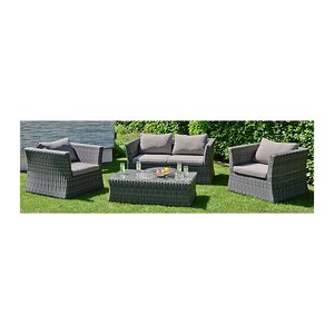 Garden Pleasure Loungegruppe Avila grau Kunststoff, Metall, 12-teilig