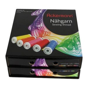Ackermann Nähgarn-Set matt 36 verschiedene Farben