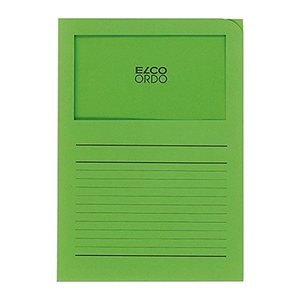 ELCO Sichthüllen Ordo classico DIN A4 grün glatt 120 g/qm, 100 St.