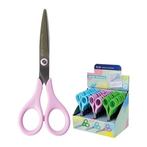 PLUS JAPAN Kinderscheren Junior blau, pink, grün 6,5 cm, 24 St.