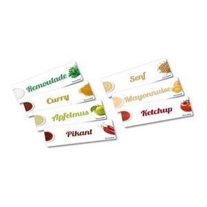 contacto Etiketten farbsortiert 10,0 x 4,0 cm, 7 St.