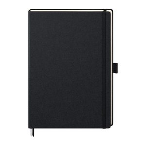 BRUNNEN Notizbuch KOMPAGNON DIN A4 liniert, schwarz Hardcover 192 Seiten, 1 St.