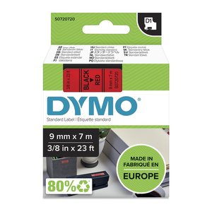 DYMO Schriftband D1 40917 S0720720, 9 mm, schwarz auf rot, 1 St.