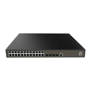 LevelOne Switch 24xGE/4xSFP 19" Managed L2