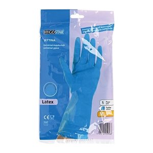 franz mensch unisex Gummihandschuhe Bettina blau Größe 8, 1 Paar