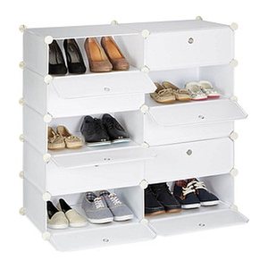 relaxdays Schuhschrank, 10021978_49 weiß 10 Fachböden 94,0 x 36,5 x 90,0 cm