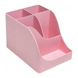 Exacompta Stiftehalter Pen Wave bonbonrosa Polystyrol 5 Fächer 11,0 x 12,0 x 16,0 cm