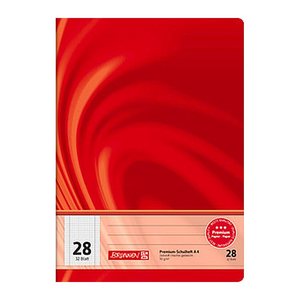BRUNNEN Schulheft Vivendi Lineatur 28 kariert DIN A4 Innen- und Außenrand, 32 Blatt, 1 St.