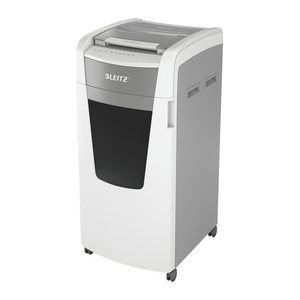 LEITZ IQ Autofeed Office Pro 600 Aktenvernichter mit Partikelschnitt P-5, 2 x 15 mm, bis 600 Blatt, weiß