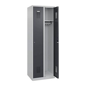 CP Spinde Classic Plus anthrazitgrau, lichtgrau 088055-20 S10004, 2 Schließfächer 60,0 x 50,0 x 185,0 cm