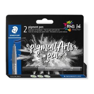 STAEDTLER MultiInk Pigment Arts intensiv pen schwarz 2er-Set retail