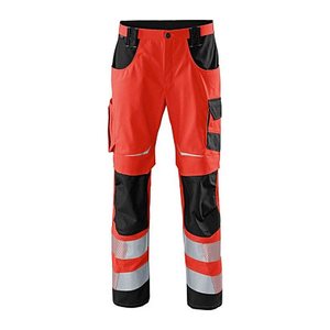 KÜBLER® unisex Warnschutzhose REFLECTIQ rot, schwarz Größe 94