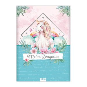 TRÖTSCH VERLAG Zeugnismappe DIN A4, 10 Hüllen Einhorn, 1 St.