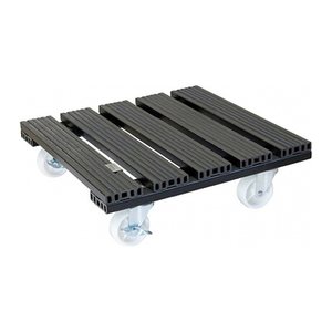 WAGNER® design yourself Pflanzenroller WPC GH 0540 Kunststoff anthrazit quadratisch 38,5 x 38,5 x 11,2 cm, 1 St.