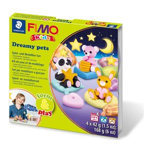 STAEDTLER Modelliermasse FIMO® kids Dreamy Pets mehrfarbig
