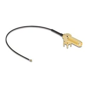 DELOCK Antennenkabel SMA 90° PCB Buchse zum Einbau zu I-PEX