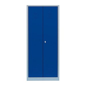 LÜLLMANN Spind enzianblau, lichtgrau 515711, 1 Schließfach 80,0 x 50,0 x 180,0 cm