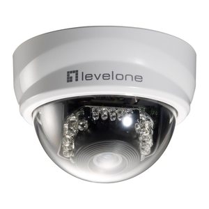 LevelOne IPCam Dome In 2MP/H.264/IR/ 5W/PoE