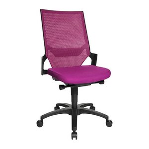 Topstar Bürostuhl Autosynchron®-1, AU1000 T33 Stoff lila, Gestell schwarz