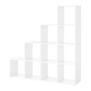 VASAGLE Bücherregal weiß 129,5 x 29,0 x 129,5 cm, 1 St.