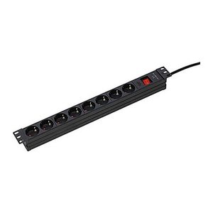 as-Schwabe 19 Zoll RACK 8-fach Steckdosenleiste für Serverschrank 3,0 m schwarz