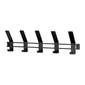 HAKU Möbel Wandgarderobe 54534 schwarz Metall 5 Haken 52,0 x 14,0 cm, 1 St.
