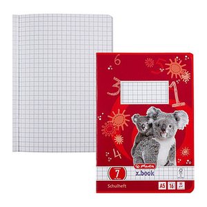 herlitz Schulheft x.book Lineatur 7 kariert DIN A5 ohne Rand, 16 Blatt, 1 St.