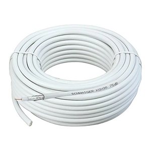 Schwaiger Koaxial-Antennen-Kabel 75 dB 2-fach 7mm 50m Weiß