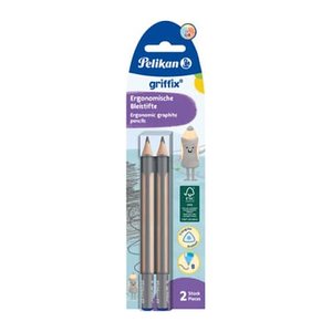 Pelikan griffix® Bleistifte B, HB silber, 2 St.